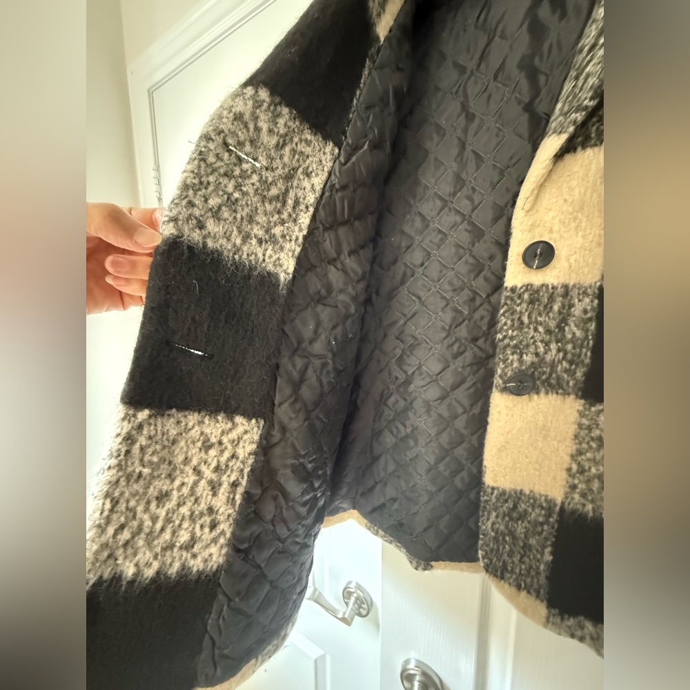 🐑 Plaid Wool-Blend Jacket - Picture 3 of 6
